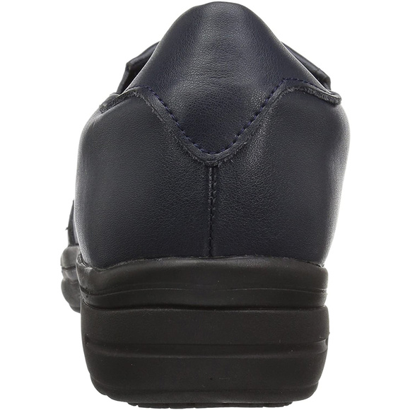 Easy Street Women's Easy Works Bind Slip Resistant Clogs Leather Navy 9M - Picture 3 of 6